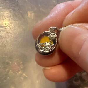 (5) Silver jack skeleton beads with Yellow Accent new